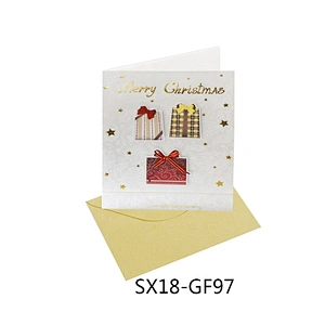 New designer trendy custom fashion Square Cards  Top selling Christmas greeting Paper card
