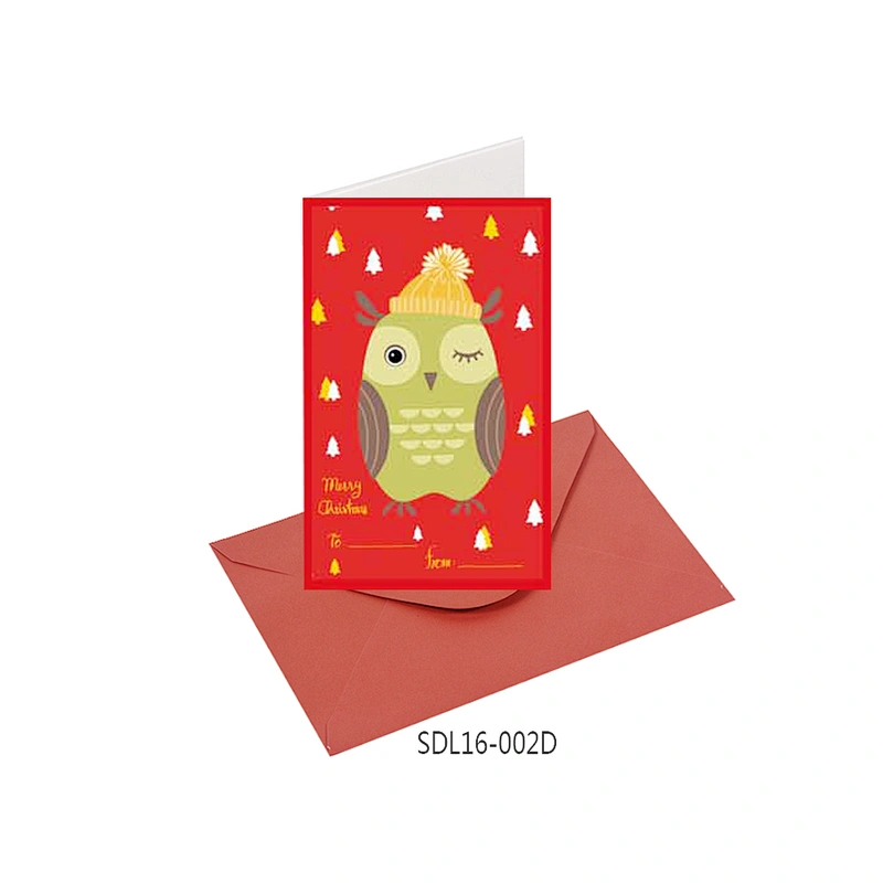 Wholesale fashionable china trendy Snowflake pattern Cards  OEM Customized Christmas greeting Paper card