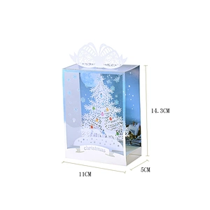 Fashion Three-dimensional Furnishing Articles Greeting And Christmas  Card  Hollow Out