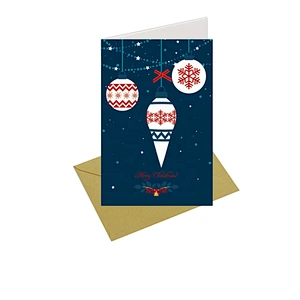 Factory Custom Letter pattern Cards  OEM Customized Christmas greeting Paper card