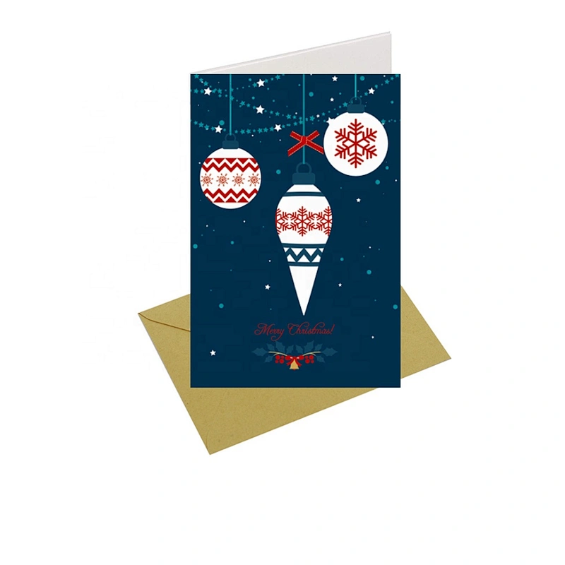 Factory Custom Letter pattern Cards  OEM Customized Christmas greeting Paper card