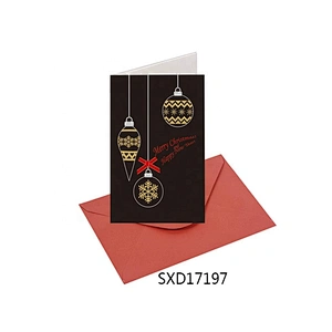 Custom oem china Black Cards Best selling Christmas greeting Paper card
