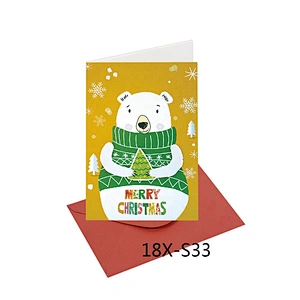 3d cards pop up gift Thank You Cards  With  Logo Latest hot sale ChristmasTransparent Photocard