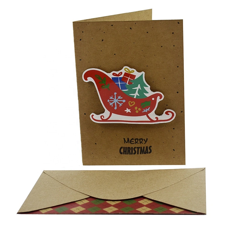 Best selling Offset printing Cards  OEM Customized Christmas greeting Paper card