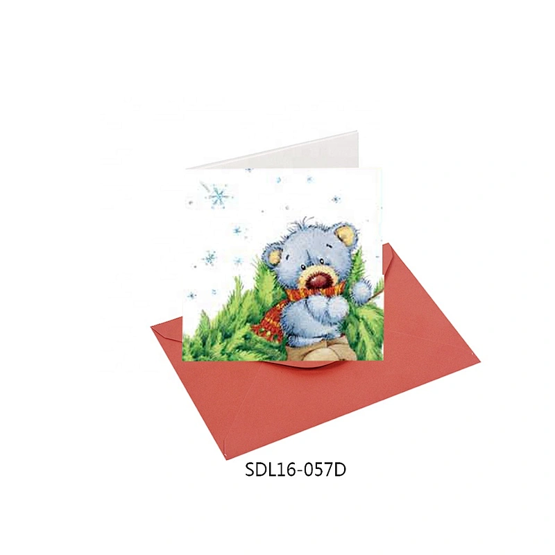 Best sell wholesale Animal design Cards  OEM Customized Christmas greeting Paper card