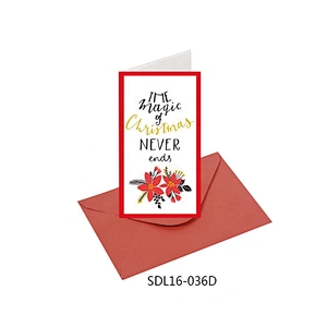 Cheap promotional gift Thank You Cards  With  Logo Latest hot sale Christmas greeting Paper Card With  Logo