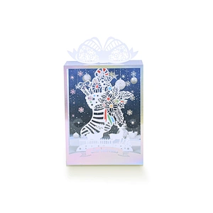 New Designs Three-dimensional Furnishing Articles Greeting And Christmas  Card  Hollow Out