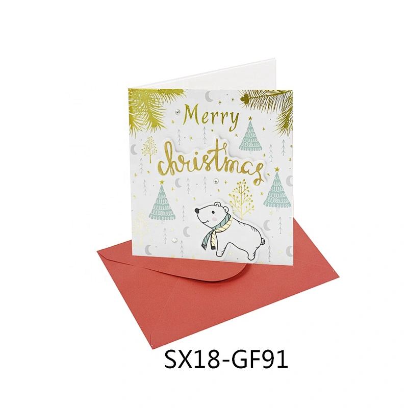 Custom Fashion Square Cards  Vellum Paper Top selling Christmas greeting Paper card