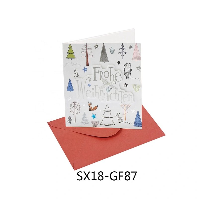 Best wholesale Letter patternCards  OEM Customized Christmas greeting Paper card