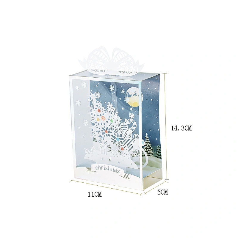 Three-dimensional Furnishing Articles Greeting And Christmas  Card  Hollow Out