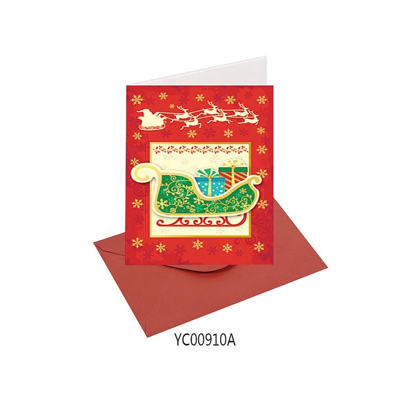 Cheap promotional gift Thank You Cards  Latest hot sale Christmas greeting Paper card
