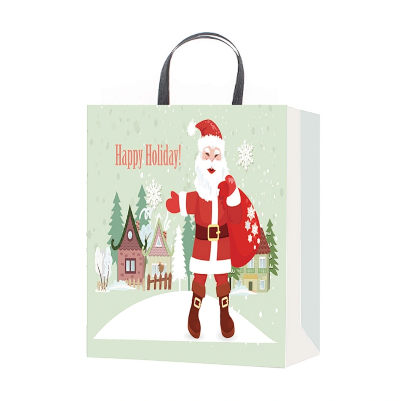 Customize Design Xmas Shopping Paper Bag Printing Gift Custom OEM Craft Gsm Item Time Industrial Surface Packaging Pcs