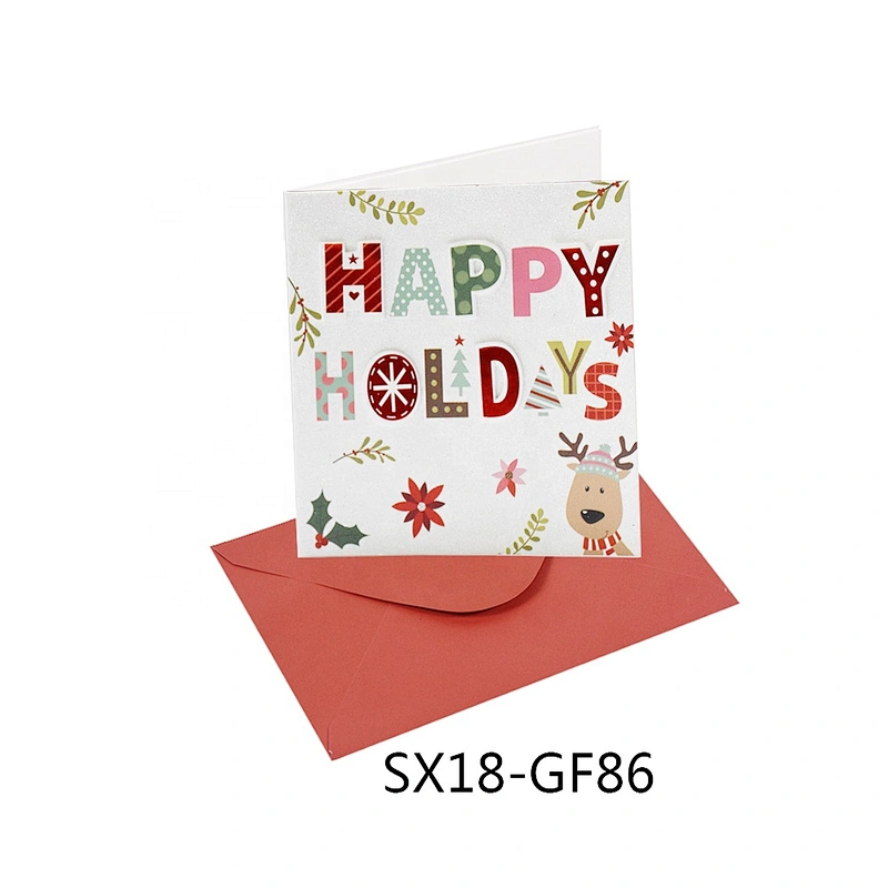 Best wholesale Letter patternCards  OEM Customized Christmas greeting Paper card