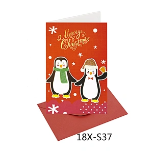 Good quality promotional fashion Polar bear Cards  OEM Customized Christmas greeting Paper card