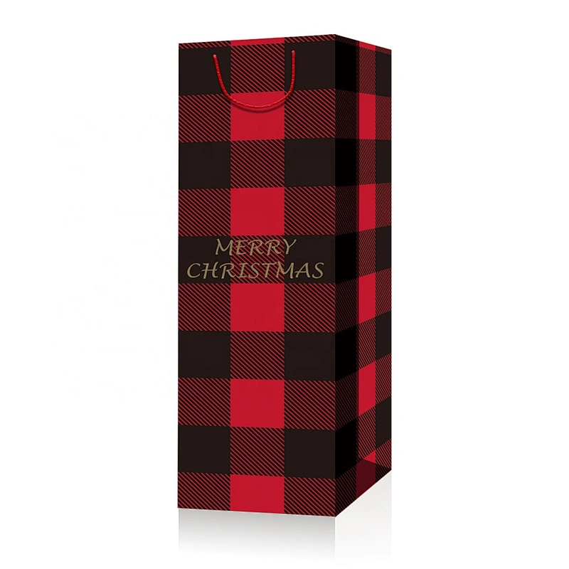 Stock Colorful bottle paper bags with Xmax designs suitable for packing gifts or wines