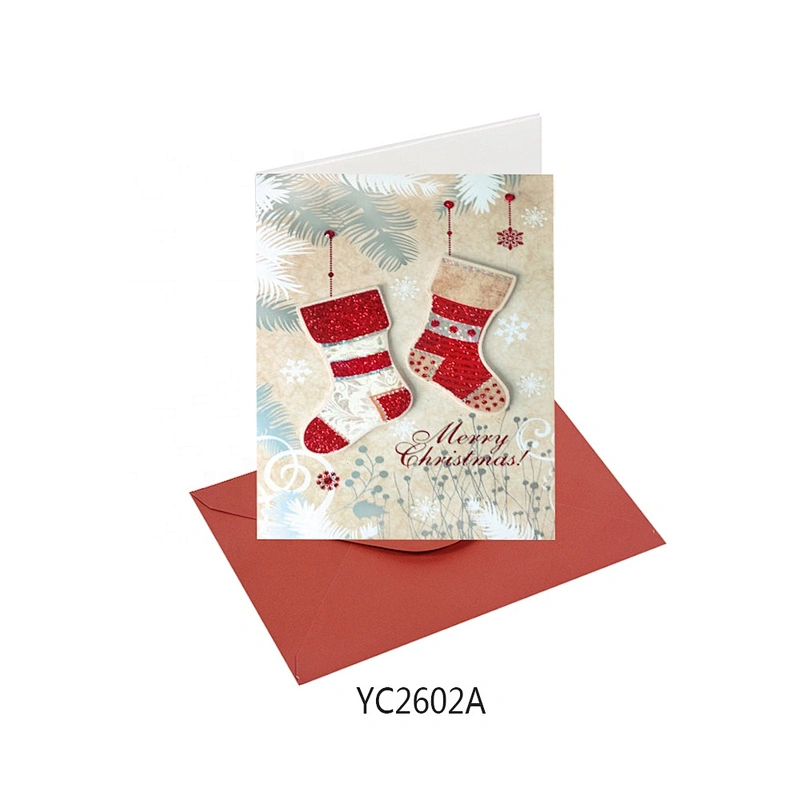 Wholesale modern design Thank You Cards Latest design Christmas greeting Paper card