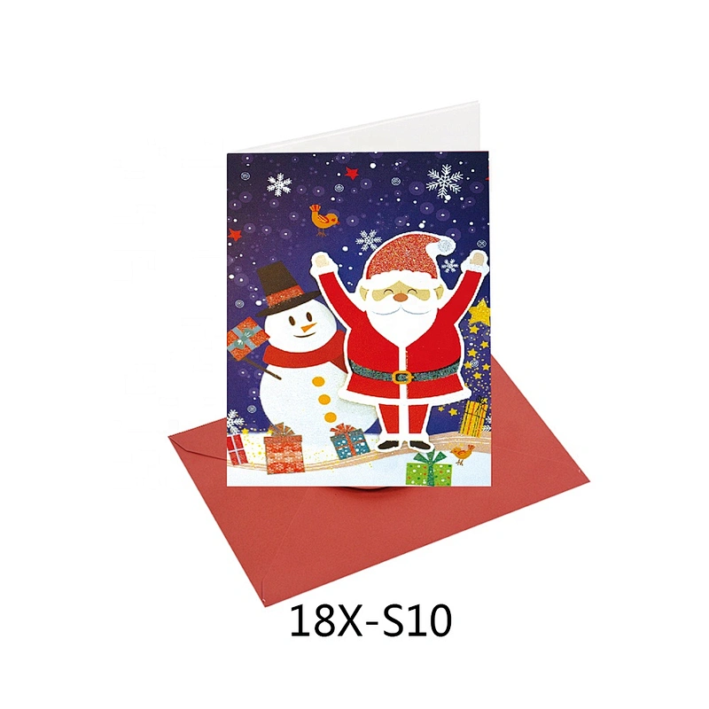 Professional manufacturer Santa Claus Cards  attractive style Christmas greeting Paper card
