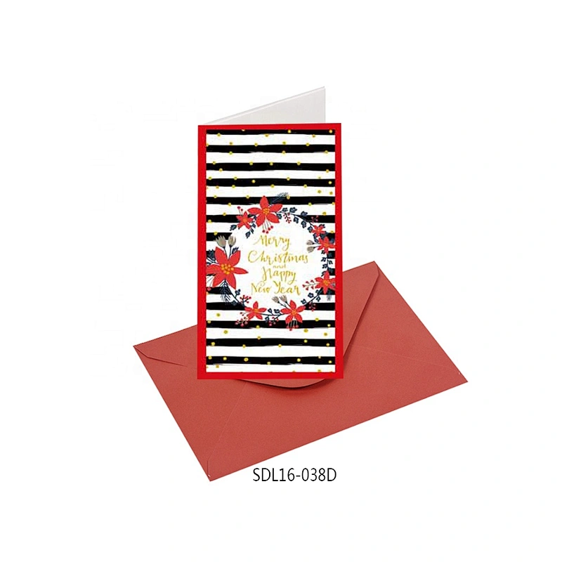 China online sale Red Cards Popular hot selling Christmas greeting Paper card