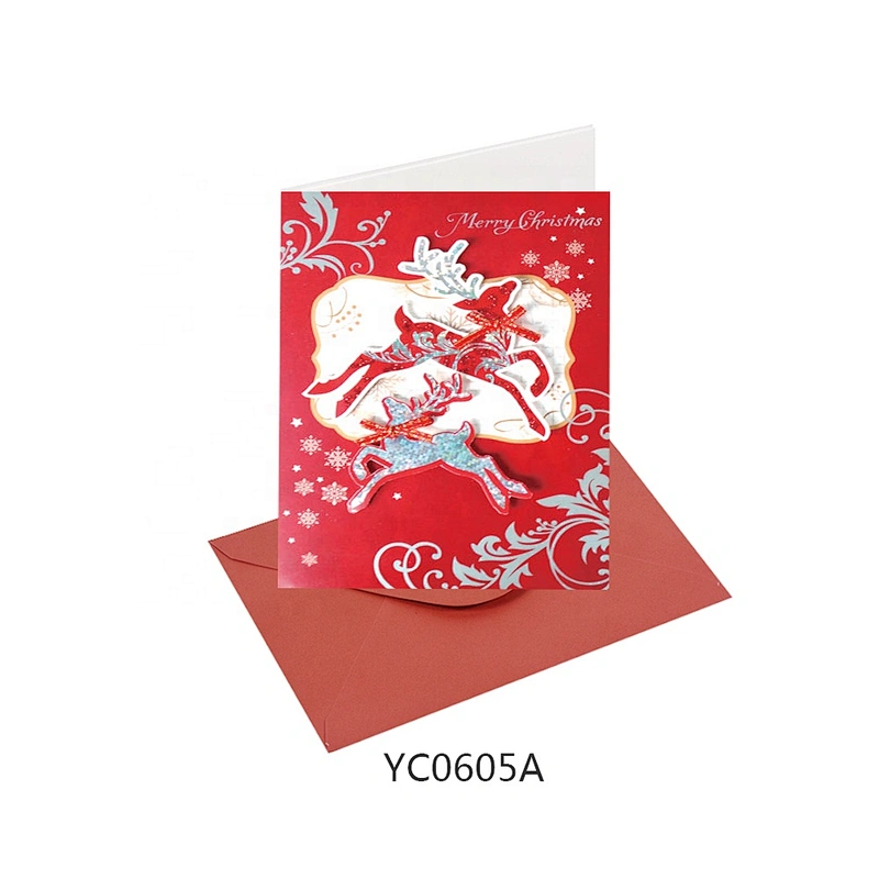 Wholesale modern design Thank You Cards Latest design Christmas greeting Paper card