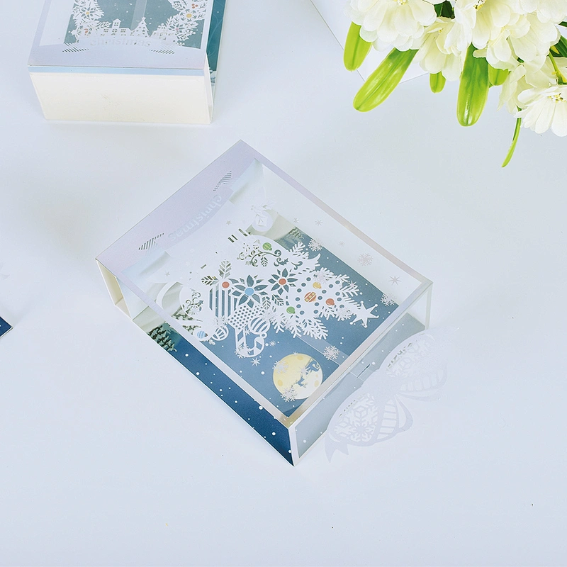 Three-dimensional Furnishing Articles Greeting And Christmas  Card  Hollow Out