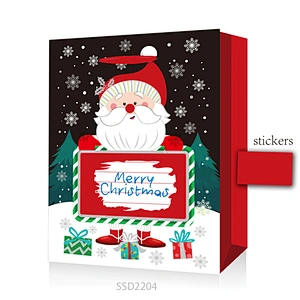 Scratch panel gift paper bags for xmas design