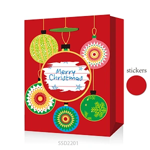 Scratch panel gift paper bags for xmas design