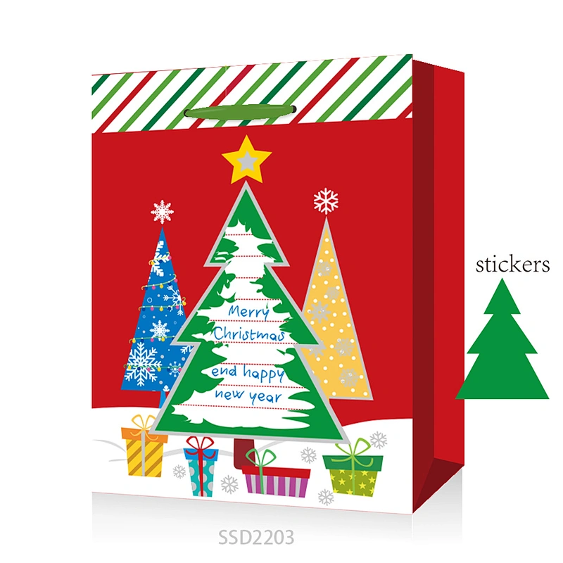 Scratch panel gift paper bags for xmas design