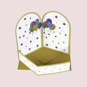 Hot Sales Pop Up Gold Stamping Greeting Card Handmade For Friends Birthday