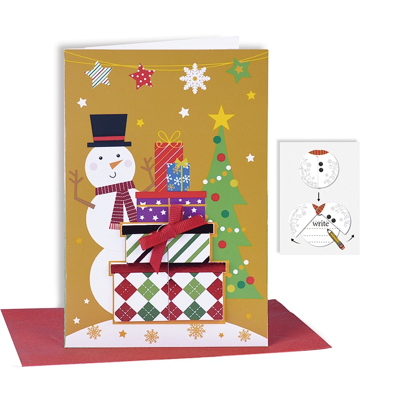 Factory 3D Moving design Christmas greeting card for gifts
