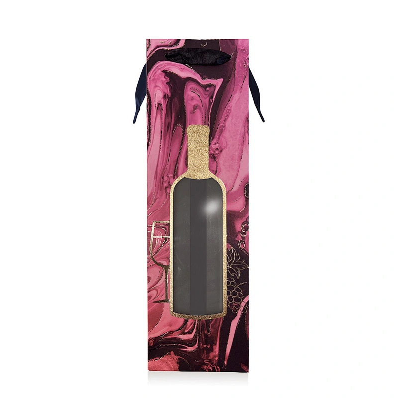 High Quality Customized Wine Bottle Gift Packaging Paper Bag