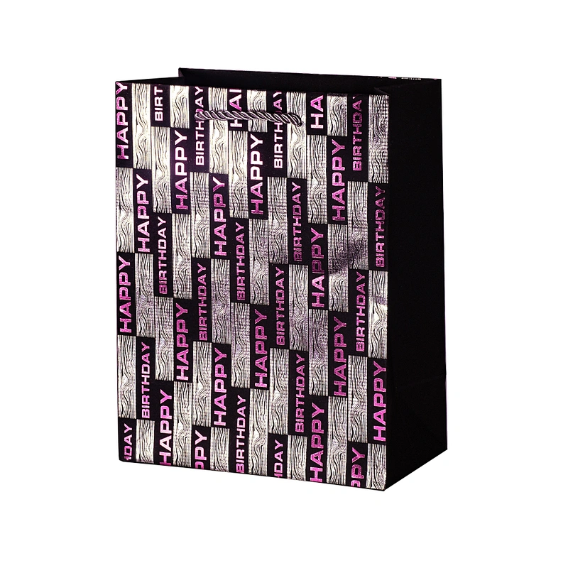 Happy birthday hot stamping paper bags for packing gifts