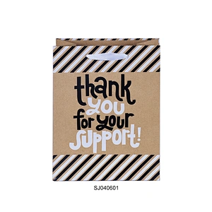 Wholesale Custom Brown White Gift Craft Kraft Shopping Paper Bags With Handle
