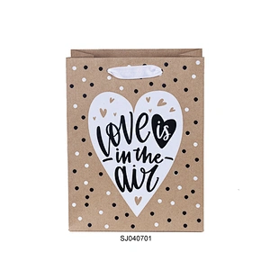 Wholesale Custom Brown White Gift Craft Kraft Shopping Paper Bags With Handle