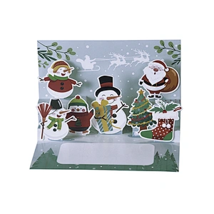 Merry Christmas Custom Greeting Card 3d Pop Up Custom Cards for Festival-6