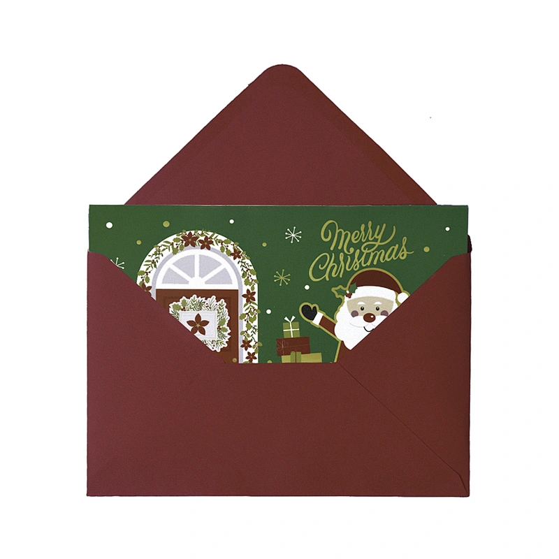 Merry Christmas Custom Greeting Card 3d Pop Up Custom Cards for Festival-4
