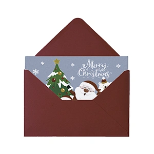Merry Christmas Custom Greeting Card 3d Pop Up Custom Cards for Festival-5