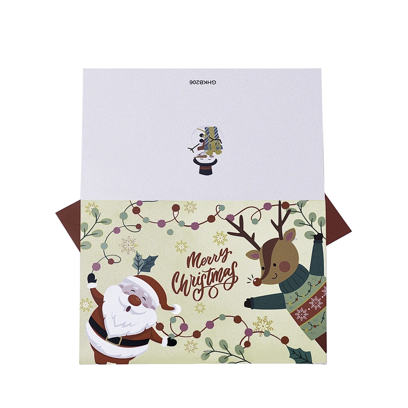 Merry Christmas Custom Greeting Card 3d Pop Up Custom Cards for Festival-6