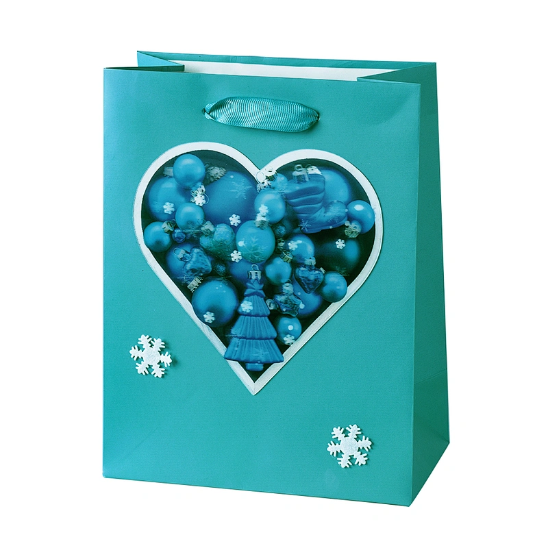 Lenticular sticker gift paper bag for packing presents