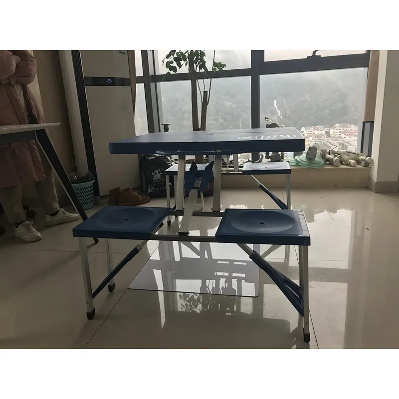 table and seat sets outdoor easy-carry garden BBQ picnic camping plastic folding table