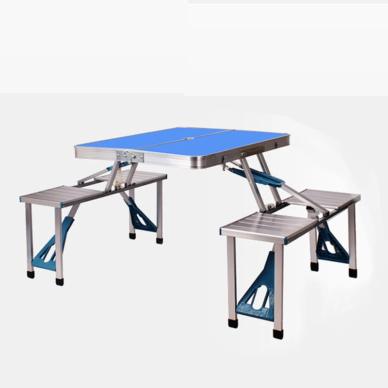 Portable Aluminum Folding Outdoor Heights Adjustable Camping garden Suitcase Picnic Table with 4 Seats