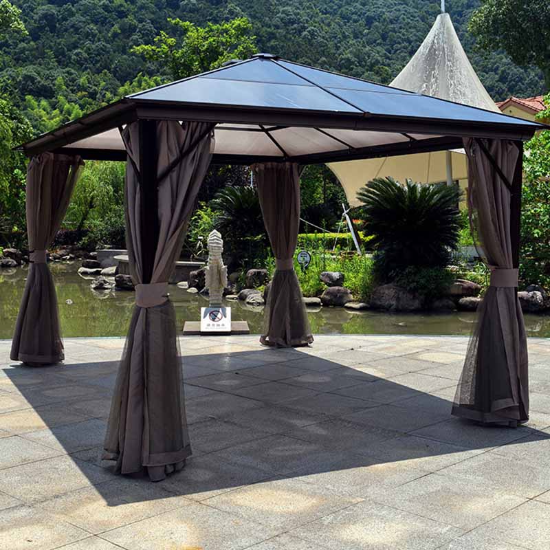 Alum steel gazebo outdoor garden patio sun shelter Roma PC gazebo