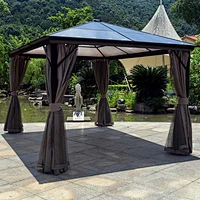Alum steel gazebo outdoor garden patio sun shelter Roma PC gazebo