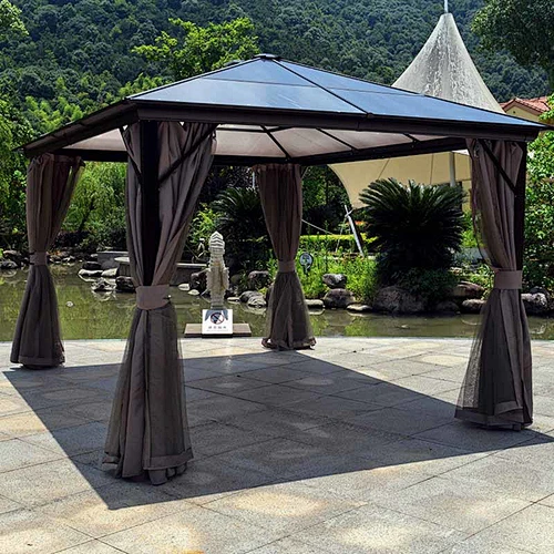 Alum steel gazebo outdoor garden patio sun shelter Roma PC gazebo
