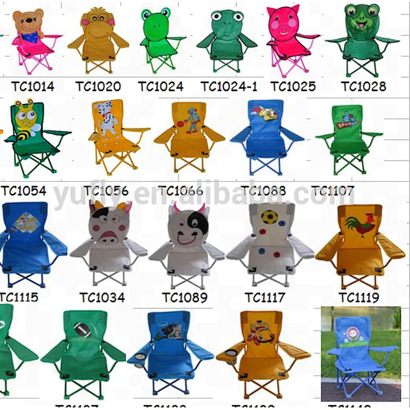 Steel Folding beach chair Kids garden Camping chair Chidren Cartoon beach chair