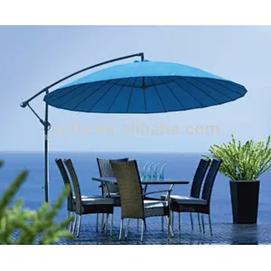 Outdoor Garden Patio Camping Roma umbrella Banana offerset hanging umbrella with fiberglass rib umbrella
