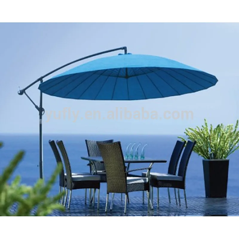 Outdoor Garden Patio Camping Roma umbrella Banana offerset hanging umbrella with fiberglass rib umbrella