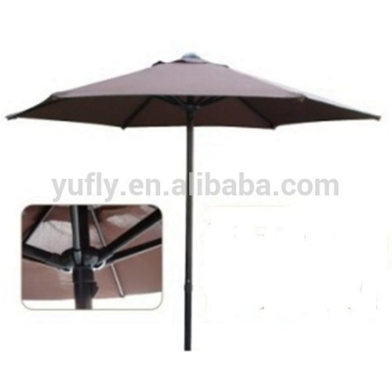Garden Alum steel Patio Camping outdoor sunshade promotion hand push umbrella