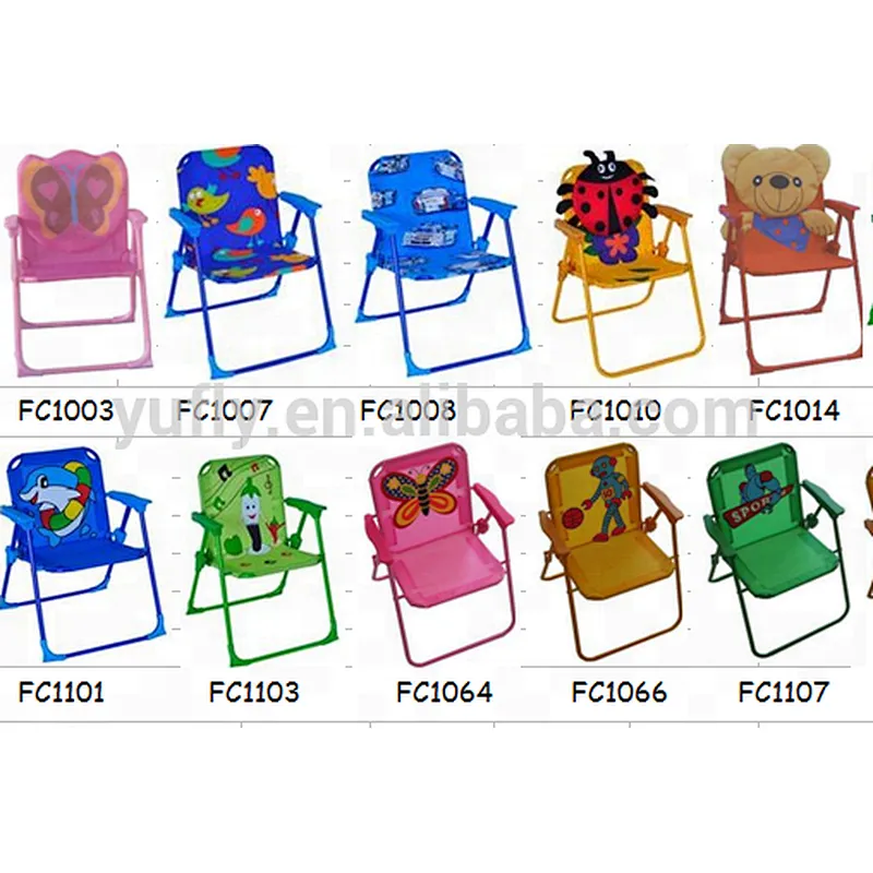 Steel Folding beach chair Kids garden Camping chair Chidren Cartoon beach chair