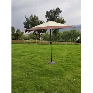 Garden alum steel Patio Camping hand push market umbrella Hanging umbrella double roof twin roma umbrella
