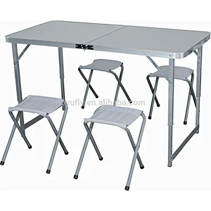 MDF & Alum.Folding Picnic table and seat sets Camping chair table